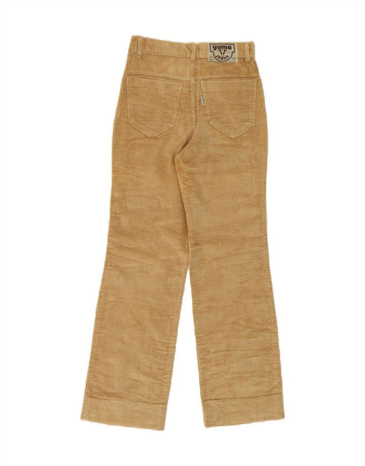 YUMA Womens Straight Corduroy Trousers W28 L29 Beige Vintage Yuma and Second-Hand Yuma from Messina Hembry 