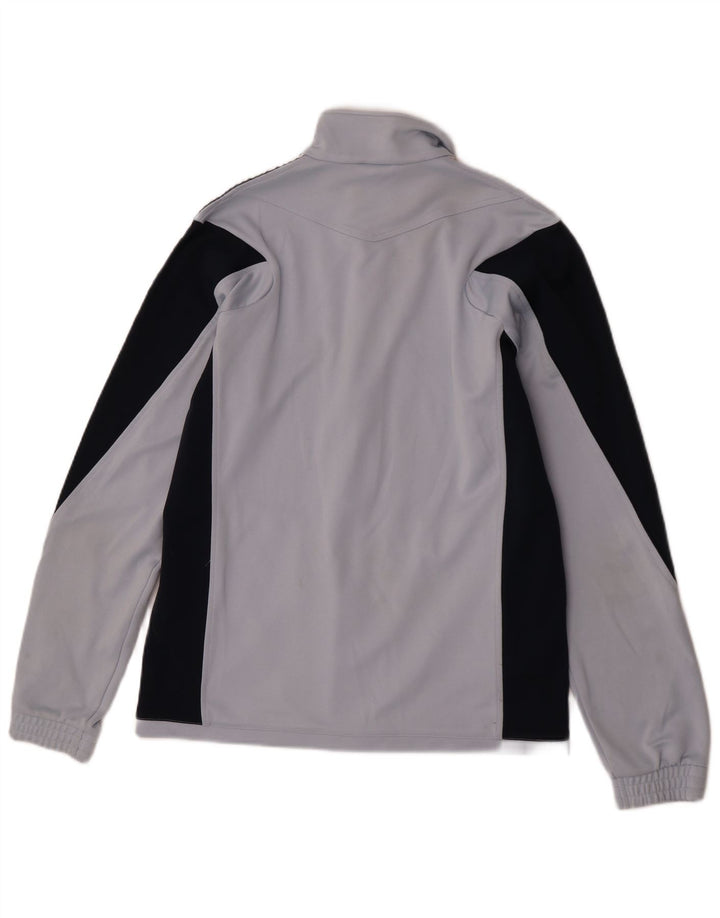 Adidas Mens Tracksuit Top Jacket UK 40/42 Cinza Médio Colourblock Poliéster