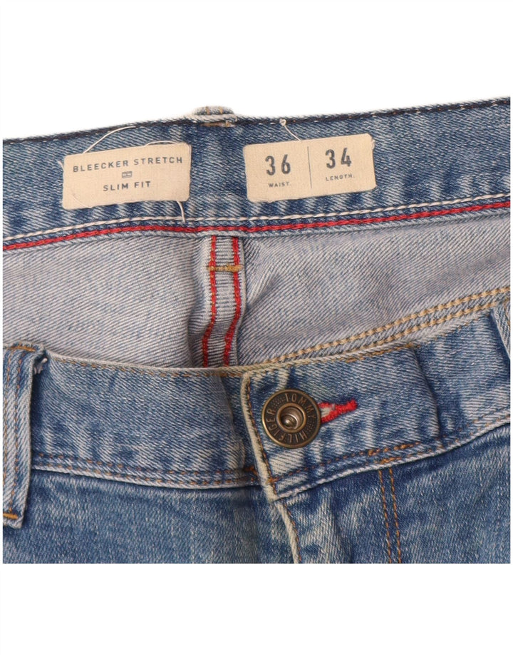 Tommy Hilfiger Masculino Bleecker Slim Jeans W36 L30 Azul Algodão