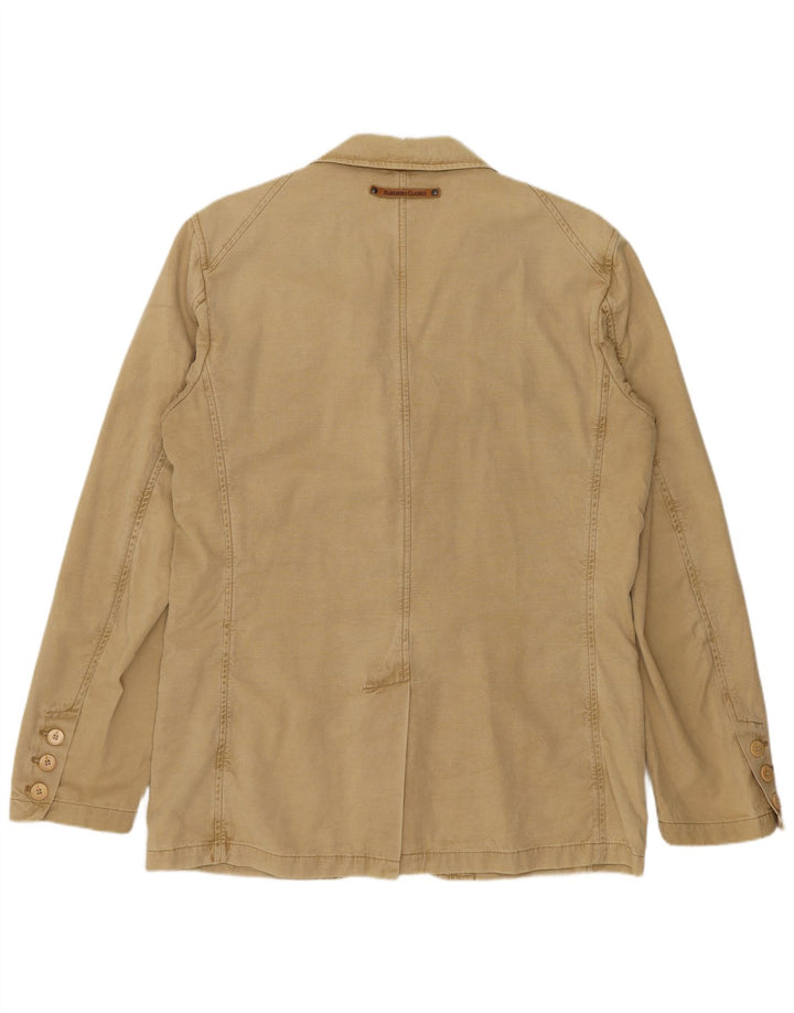 Jaqueta blazer masculina Marlboro Classics com 3 botões UE 50 grande bege