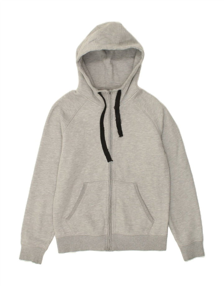ADIDAS Womens Zip Hoodie Sweater UK 14 Large Grey Cotton Vintage Adidas and Second-Hand Adidas from Messina Hembry 