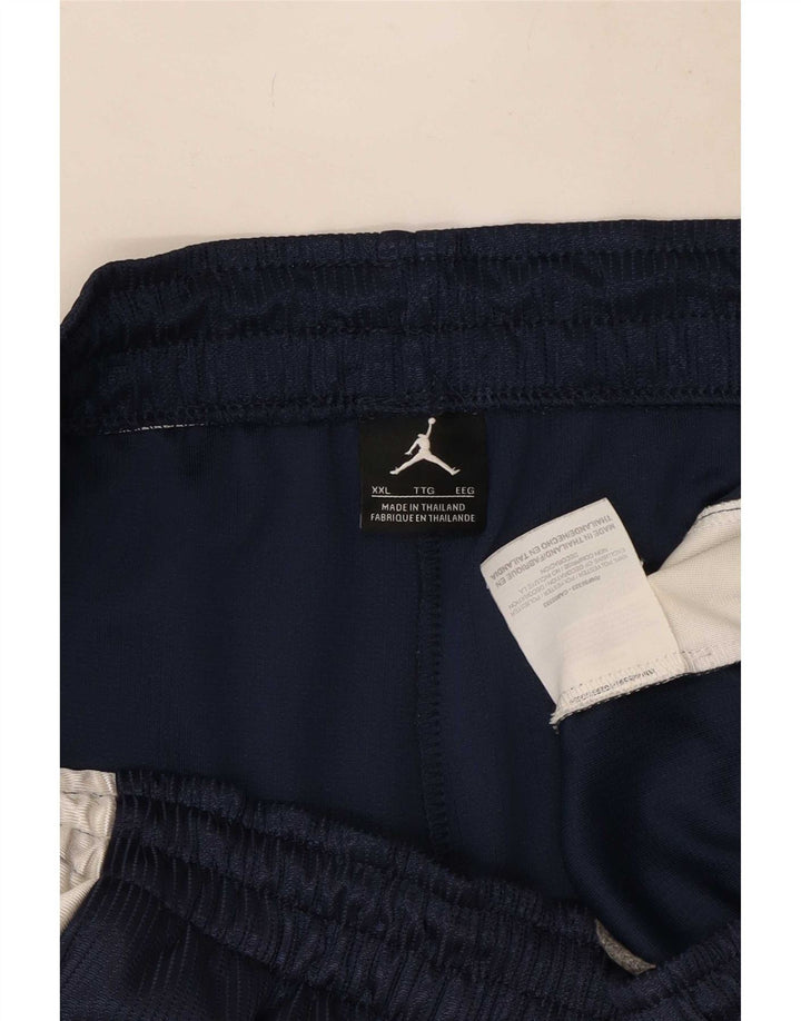 Shorts esportivos masculinos Jordan 2XL poliéster colorblock azul marinho