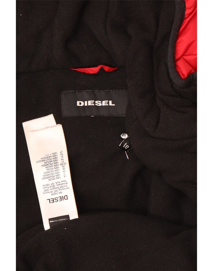 Jaqueta Bomber Diesel Boys Graphic com Capuz 9-10 Anos Nylon Vermelho