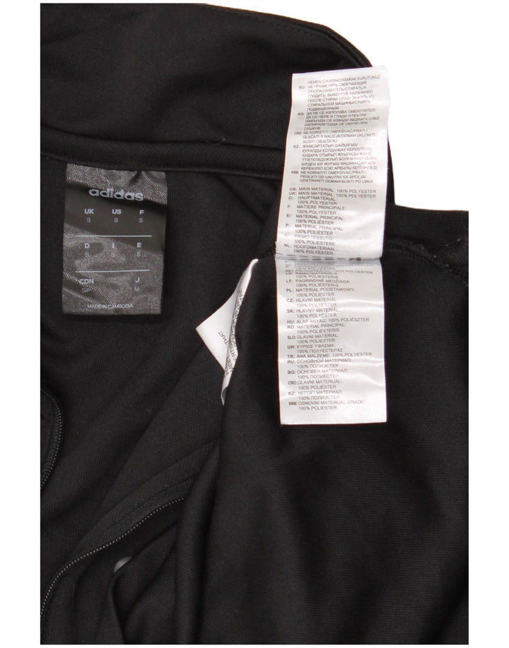 ADIDAS Mens Climalite Zip Neck Pullover Treino Top Pequeno Preto