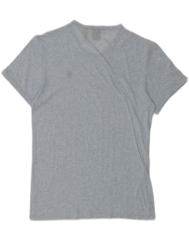 Camiseta masculina G-Star top pequeno algodão manchado azul