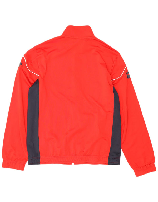 Lotto Mens Graphic Tracksuit Top Jacket Grande Poliéster Colorblock Vermelho