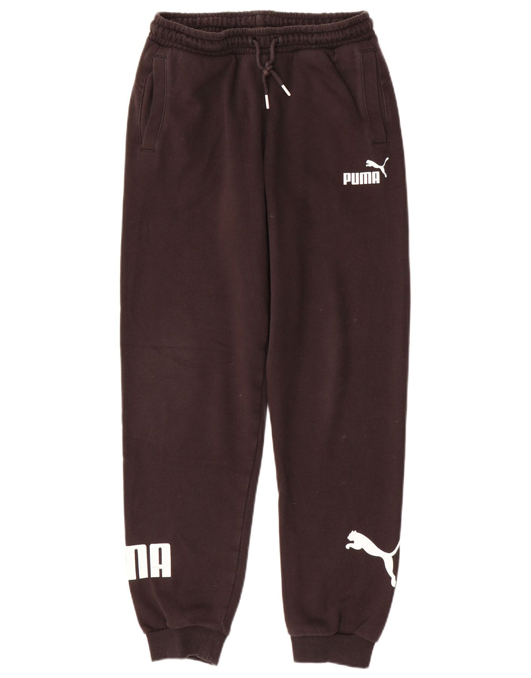 PUMA Meninos Calças de Treino Graphic Joggers 13-14 Anos Poliéster Marrom