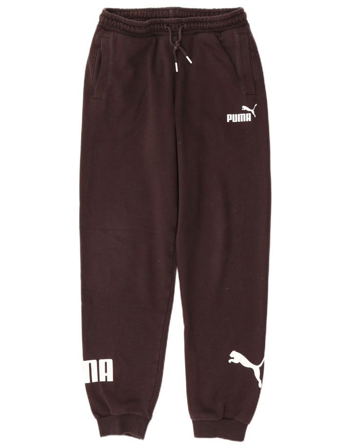 PUMA Meninos Calças de Treino Graphic Joggers 13-14 Anos Poliéster Marrom
