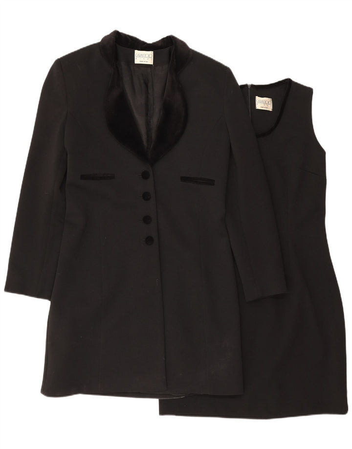 Conjunto feminino Caracciolo de 4 botões e 2 peças IT 44 poliéster preto médio