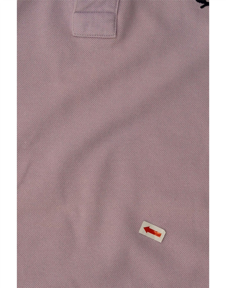 Camisa polo masculina Fred Perry de algodão roxo médio