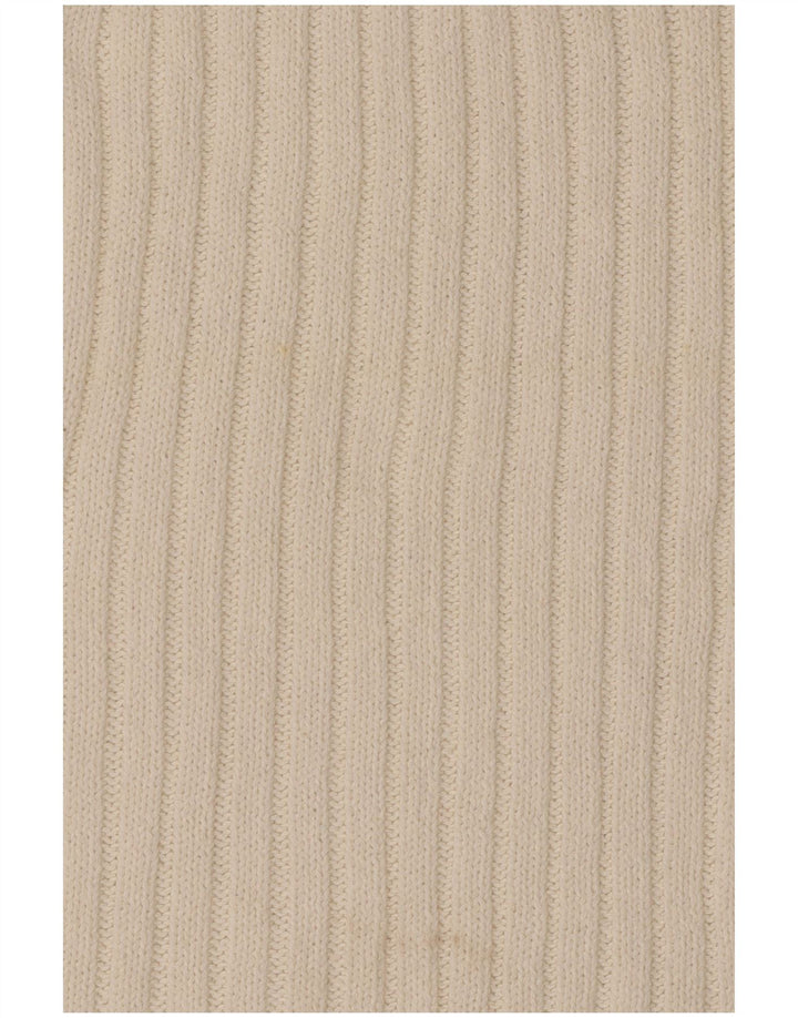 Zara Womens Vest Tank Top UK 12 Médio Algodão Branco