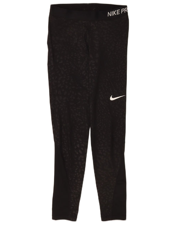 Leggings Nike Dri Fit Graphic UK 12 Médio Preto Animal Print