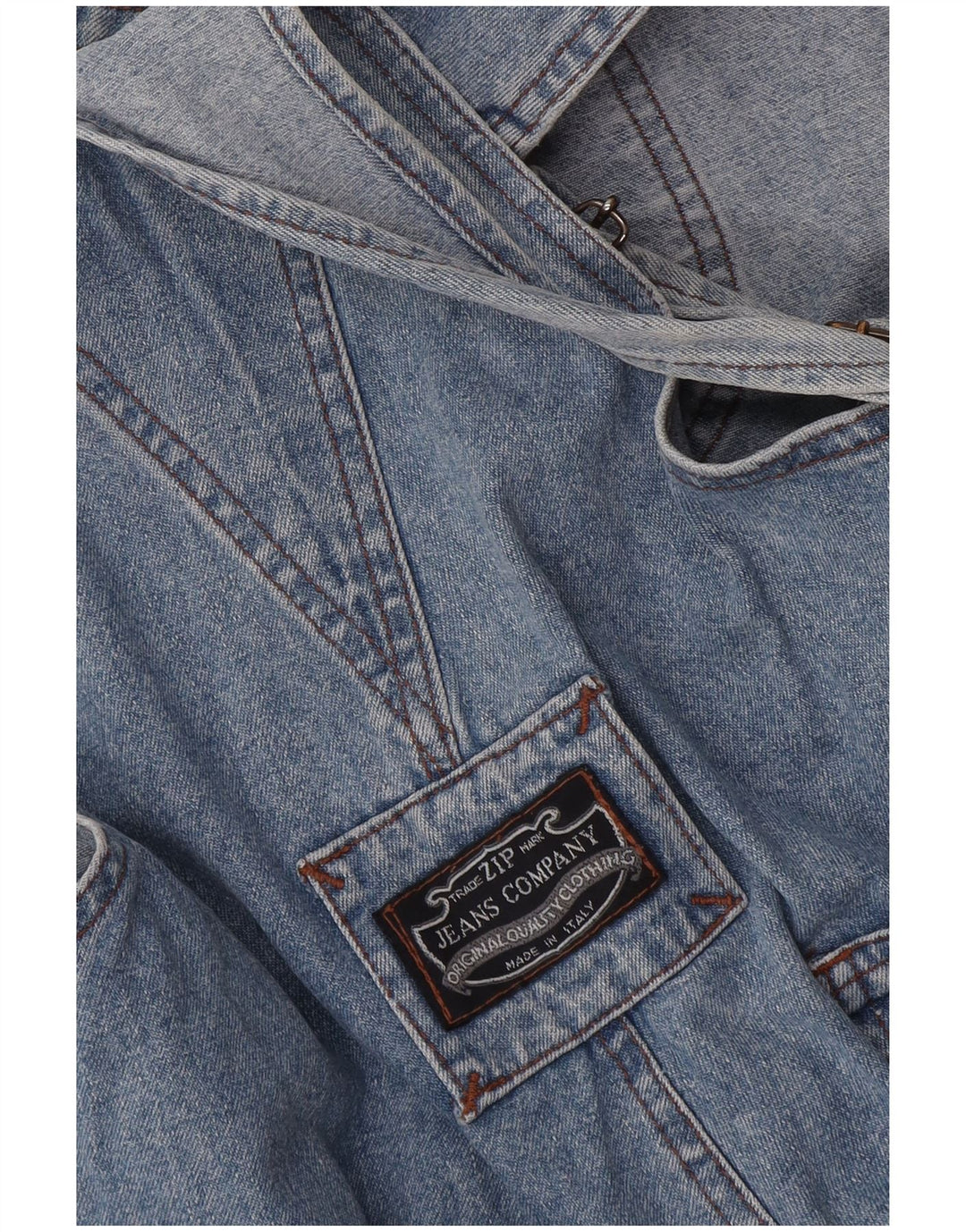 Calça Jeans Zip Feminina Cargo W36 L29 Azul