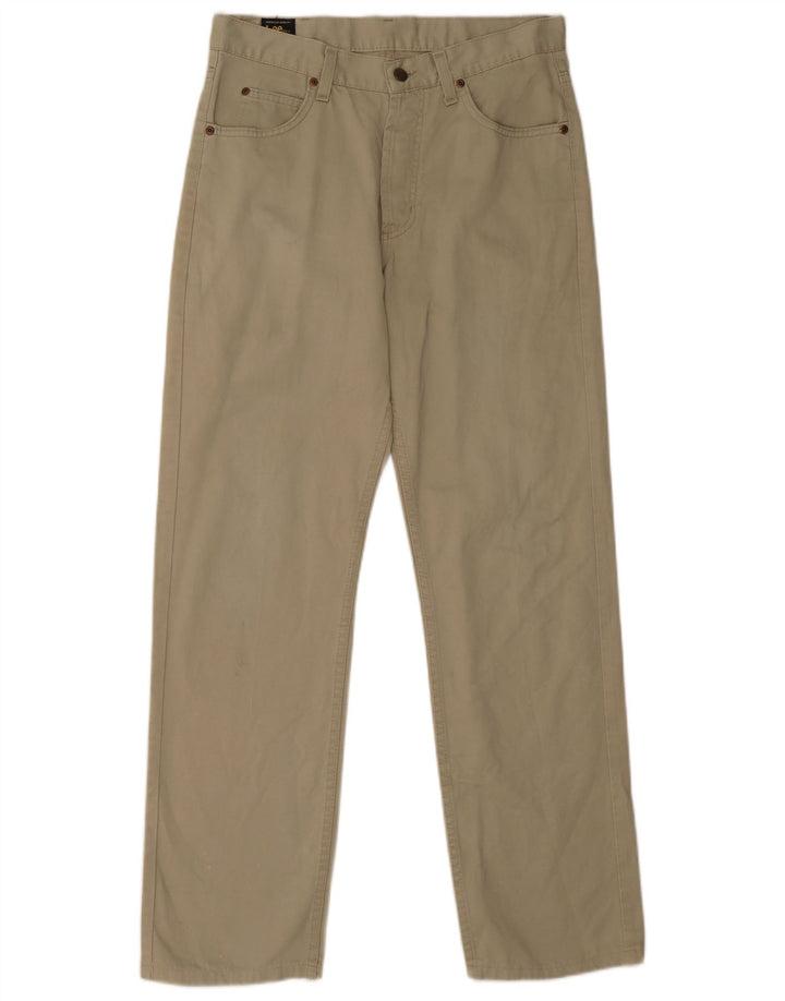 Lee Mens Chicago Straight Jeans W32 L30 Algodão Cáqui
