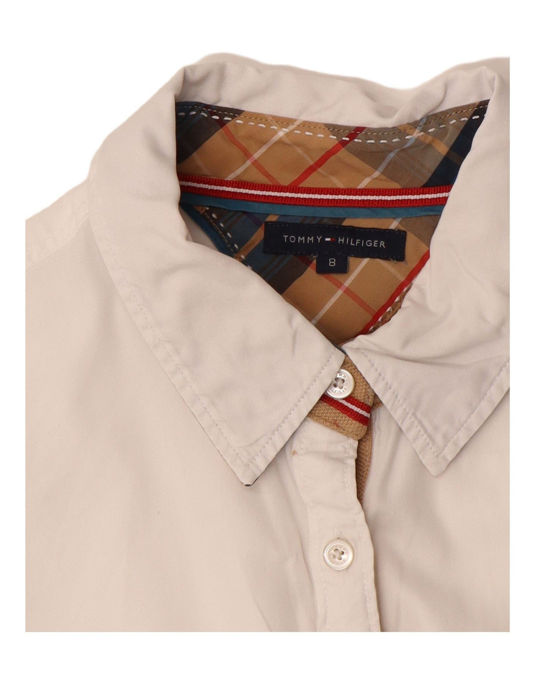 Camisa feminina TOMMY HILFIGER EUA 8 médio branco