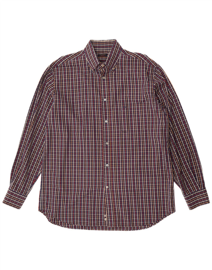 Camisa masculina Paul & Shark tamanho 42 grande xadrez multicolorida