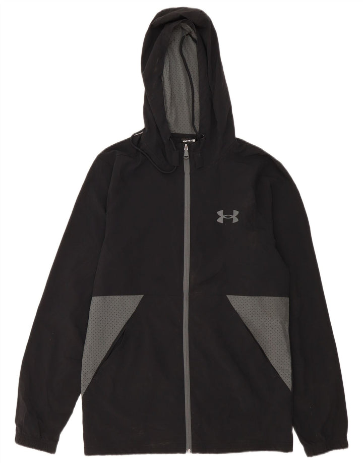 Jaqueta de chuva masculina Under Armour com capuz Reino Unido 36 pequeno bloco colorido preto