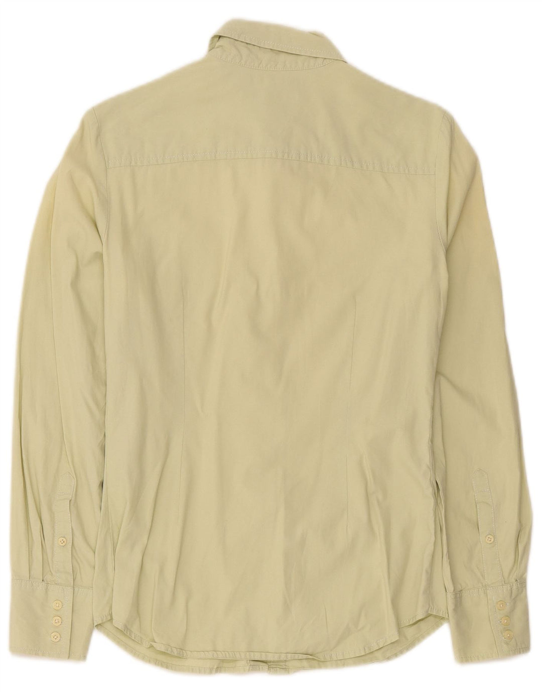 Camisa Tommy Hilfiger Mulher UK 10 Pequena Amarela