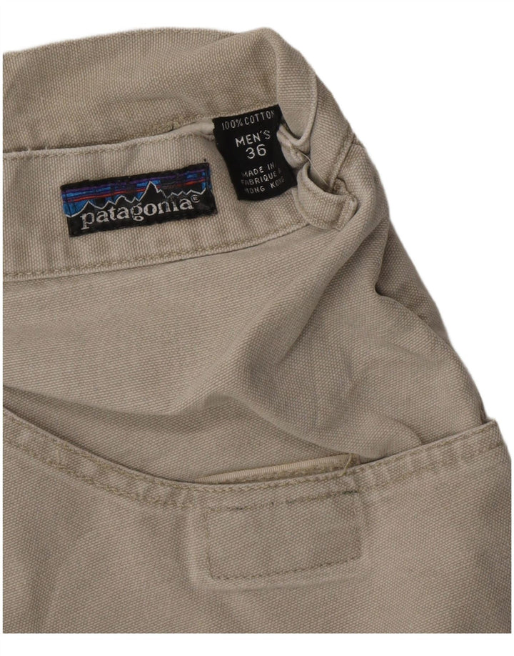 Shorts Chino masculino PATAGONIA W36 grande algodão cinza
