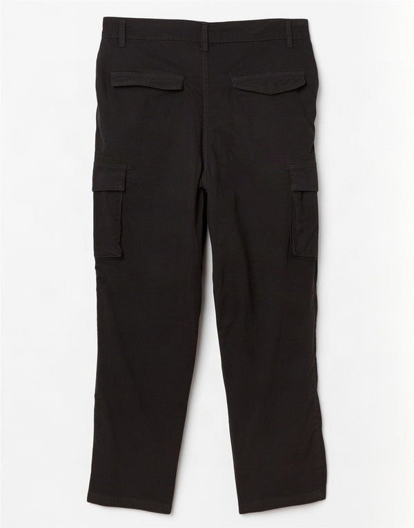 Calça masculina vintage confortável ajuste cargo veludo IT 48 médio W33 L28 preta