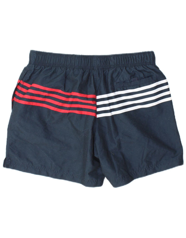 Shorts de natação masculino Tommy Hilfiger grande poliéster listrado azul marinho