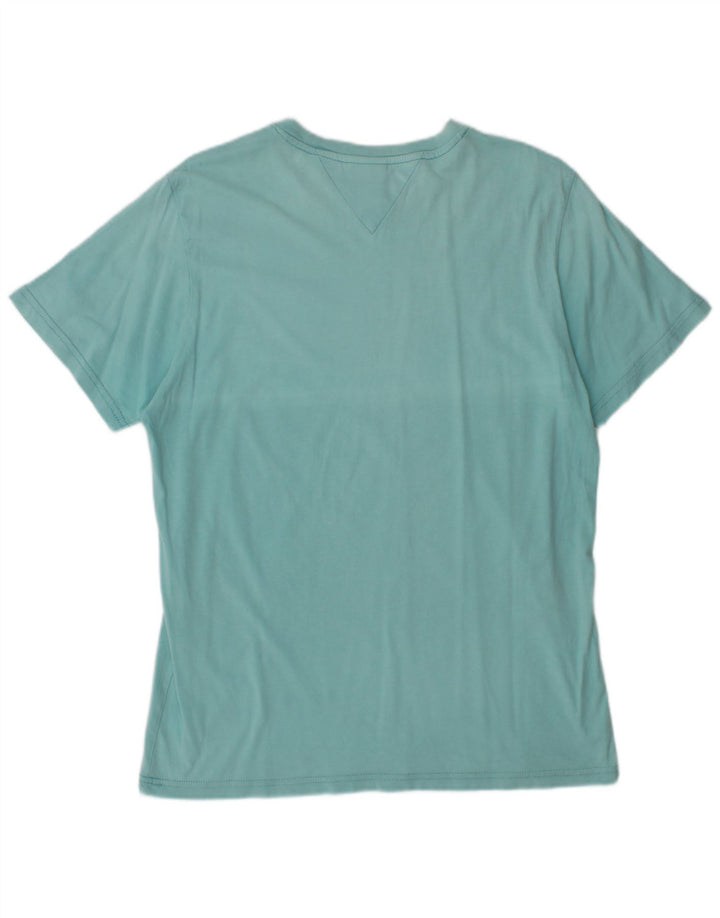 Tommy Hilfiger Camiseta masculina gráfica top pequeno algodão azul