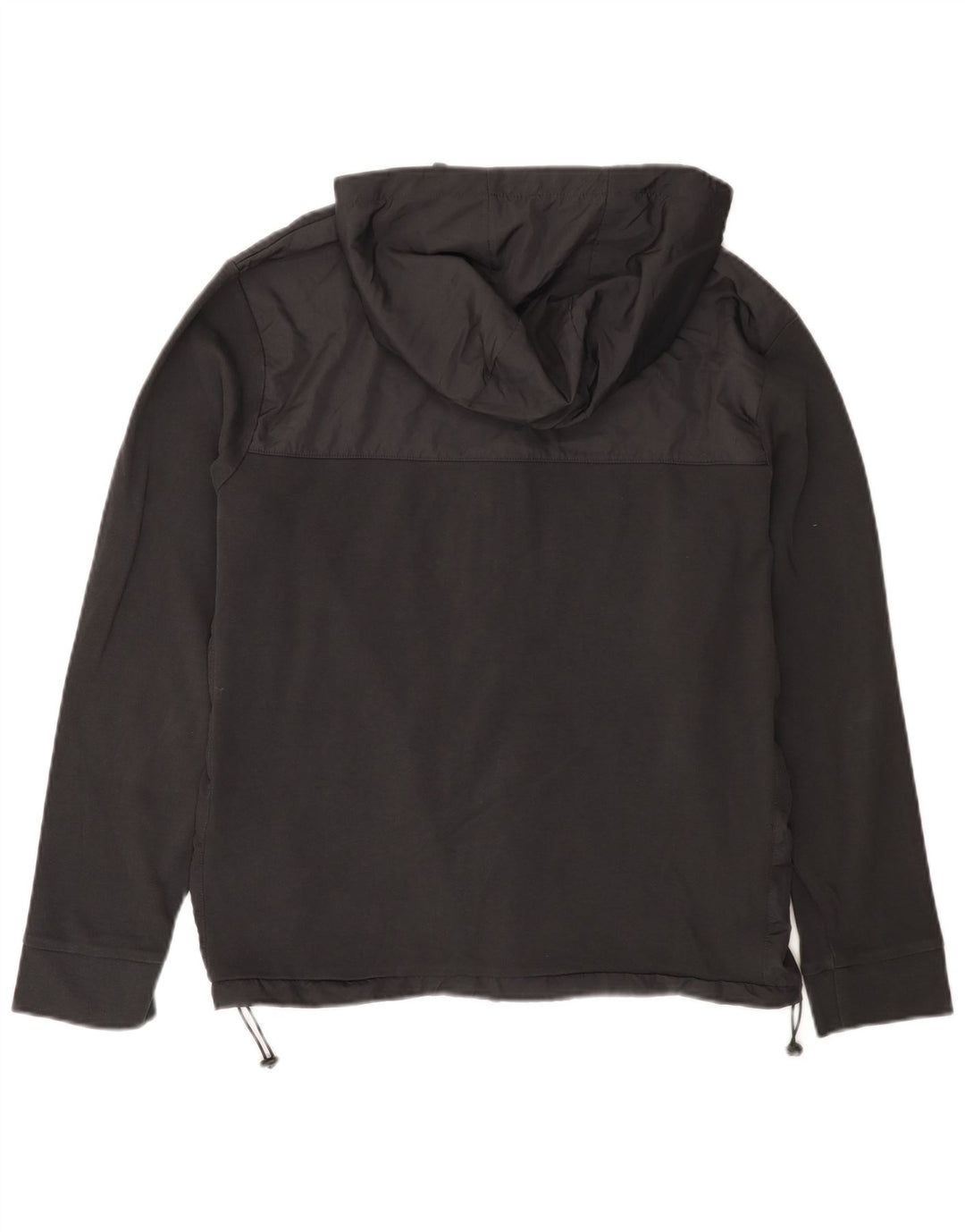 Suéter masculino Zara com capuz e zíper cinza médio