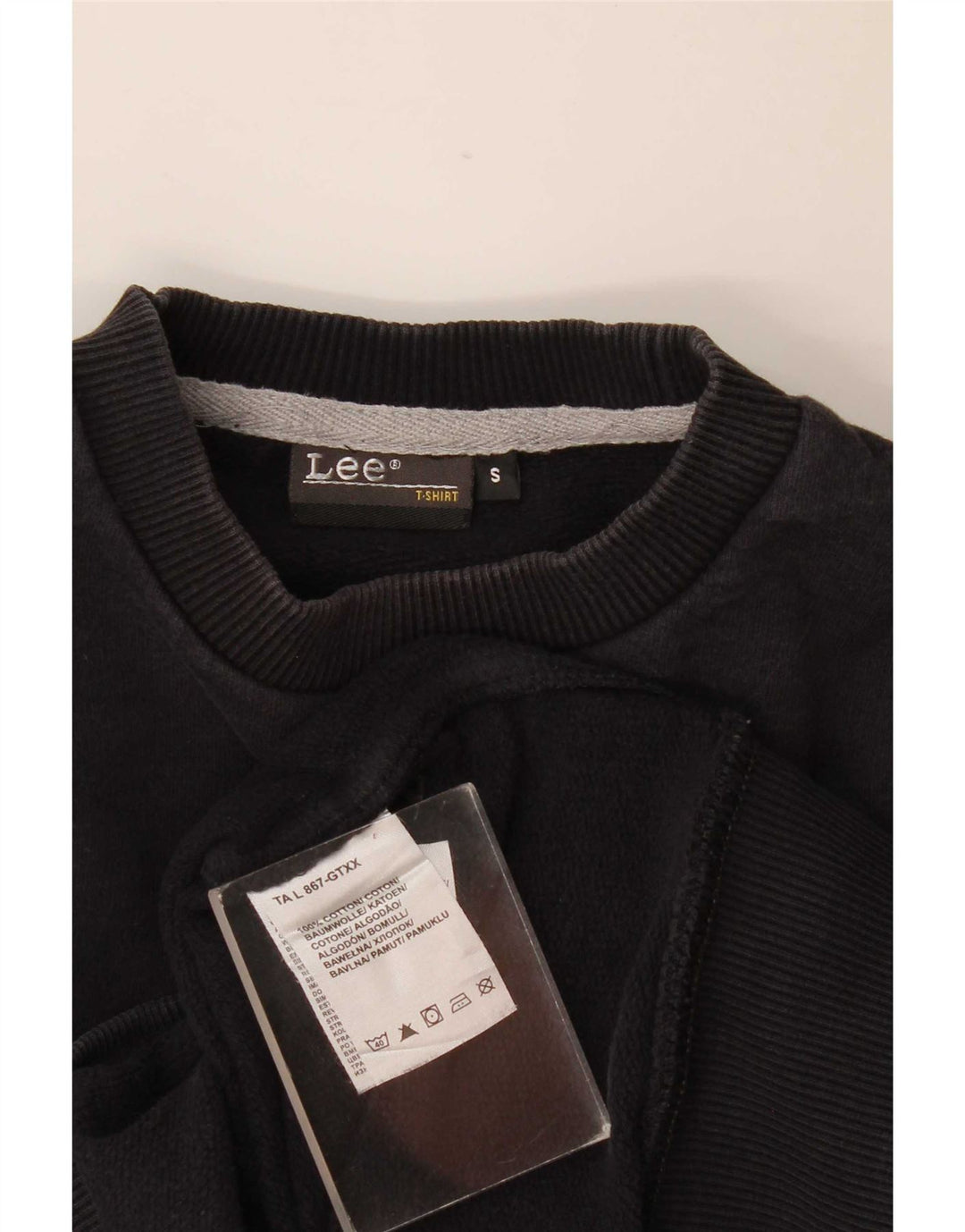 Lee moletom masculino gráfico jumper pequeno algodão preto