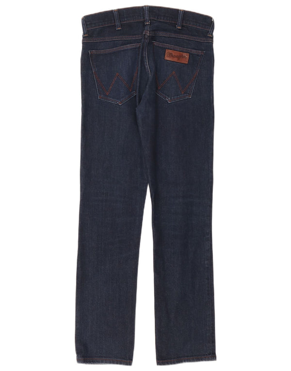 Wrangler Mens Larston Slim Jeans W32 L32 Azul Marinho Algodão