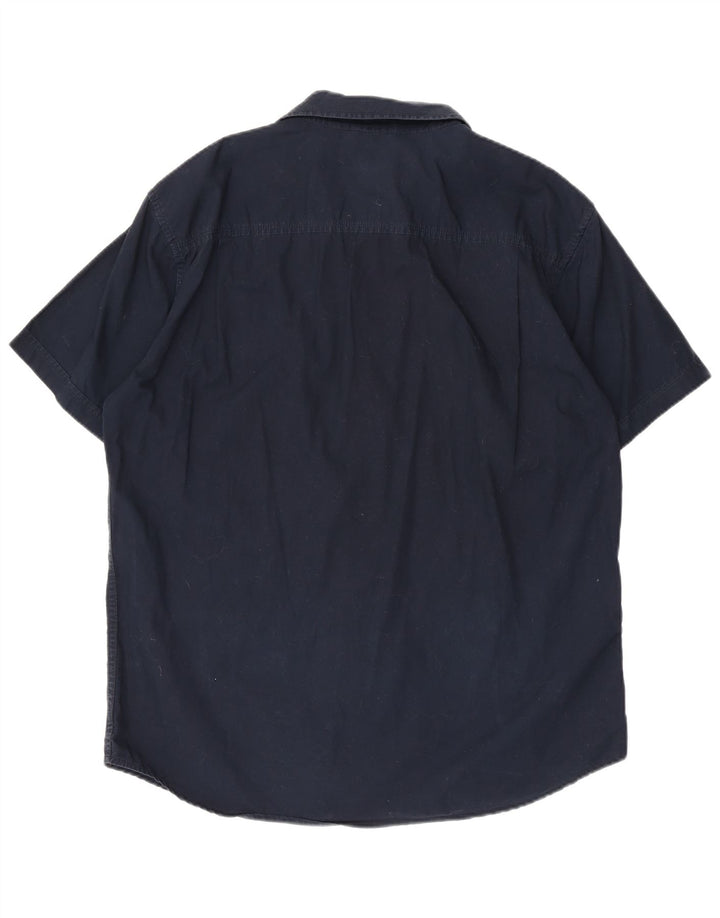 Camisa masculina de manga curta Gap grande algodão azul marinho