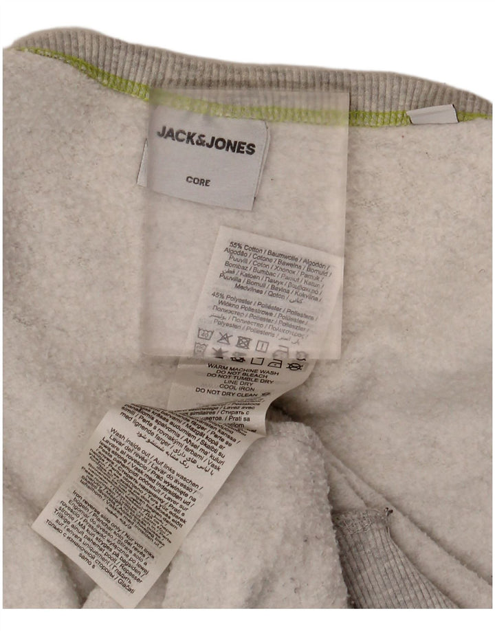 Jack & Jones moletom masculino jumper grande algodão cinza