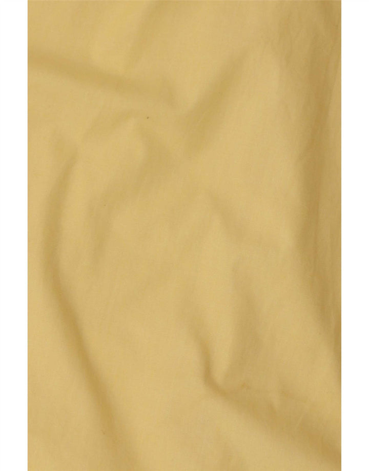 Lacoste camisa masculina de manga curta tamanho 40 algodão amarelo médio