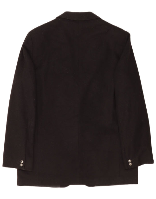 Jaqueta blazer masculina de 2 botões Yves Saint Laurent IT 52 XL lã virgem preta