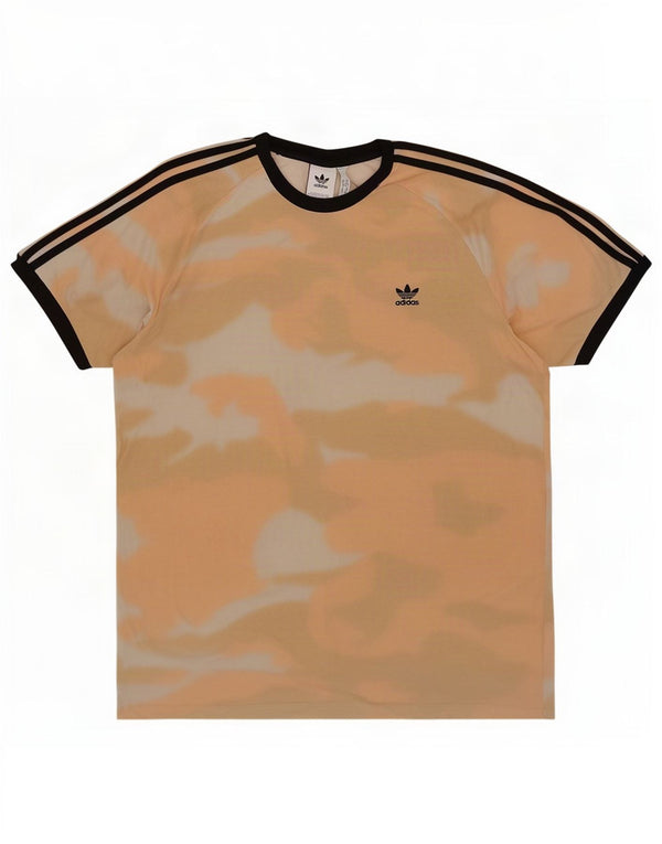 Camiseta masculina Adidas Top 2XL algodão camuflado laranja