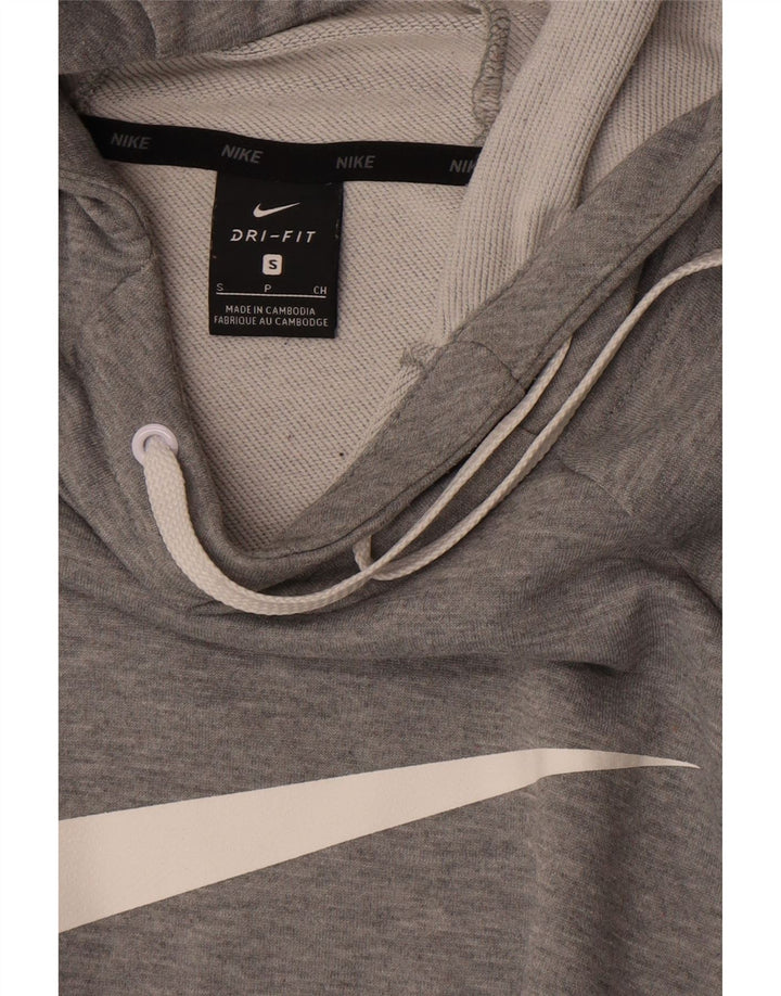 Suéter Nike Masculino Dri Fit Graphic com capuz pequeno cinza salpicado