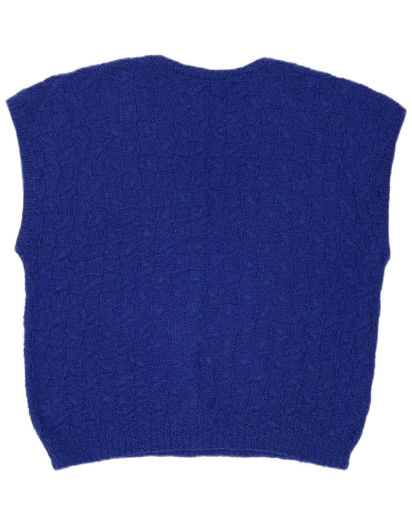 Colete feminino vintage regata UK 16 listrado azul grande