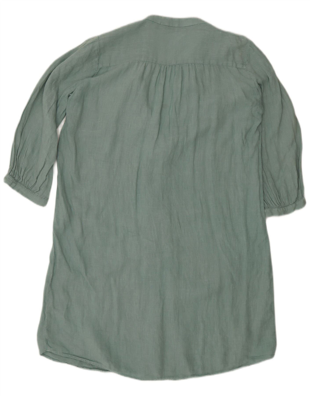 Vestido feminino Zara manga 3/4 Reino Unido 14 verde médio