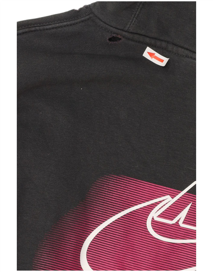 Jumper com capuz gráfico masculino Nike pequeno algodão cinza