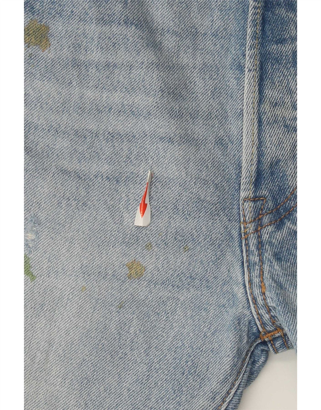 Levi's Masculino 501 Distressed Straight Jeans W30 L34 Azul Algodão
