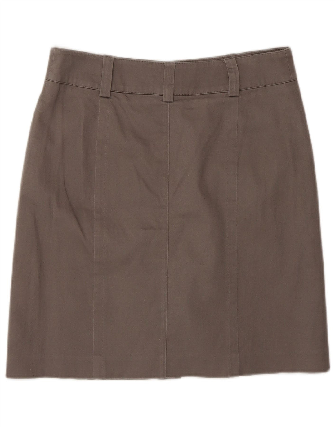 Saia midi regular feminina Oasis EUA 10 grande W30 algodão marrom