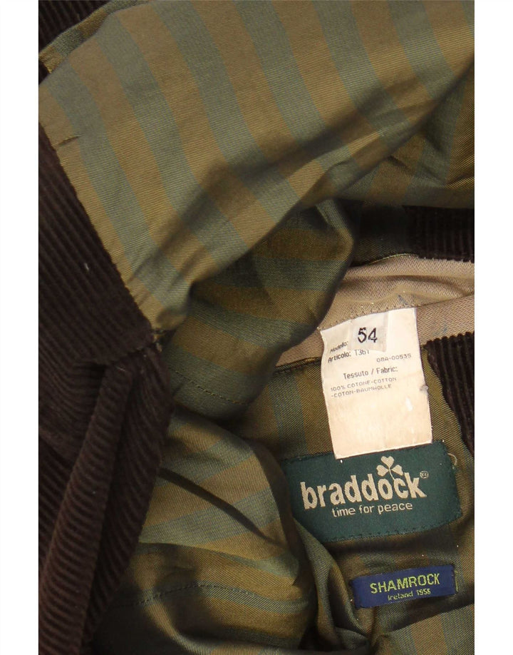 Jaqueta masculina de veludo Braddock IT 54 2XL algodão marrom