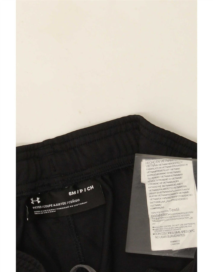 Calça de treino masculina Under Armour pequena poliéster preta