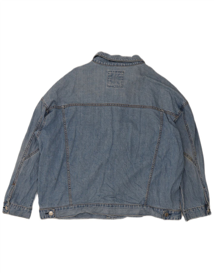 Jaqueta jeans masculina Zara UK 40 grande algodão azul