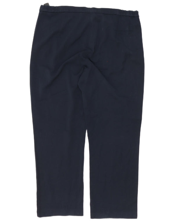 Calça feminina casual Marks & Spencer slim fit W38 L27 azul marinho viscose