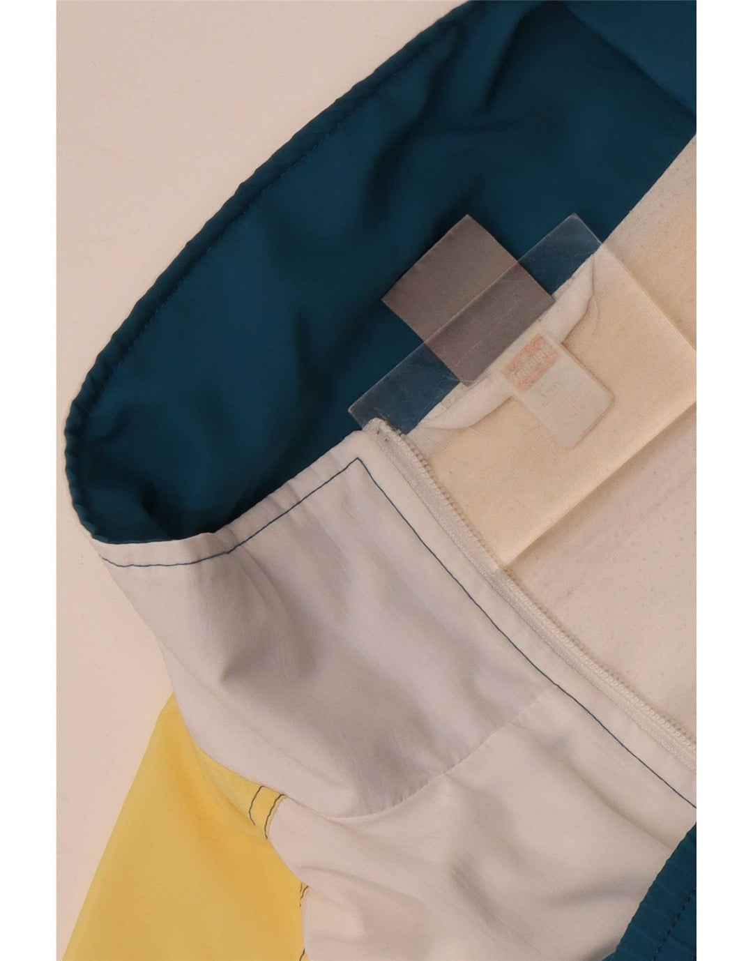 Jaqueta Triumph masculina com agasalho gráfico UK 42 grande bloco colorido azul