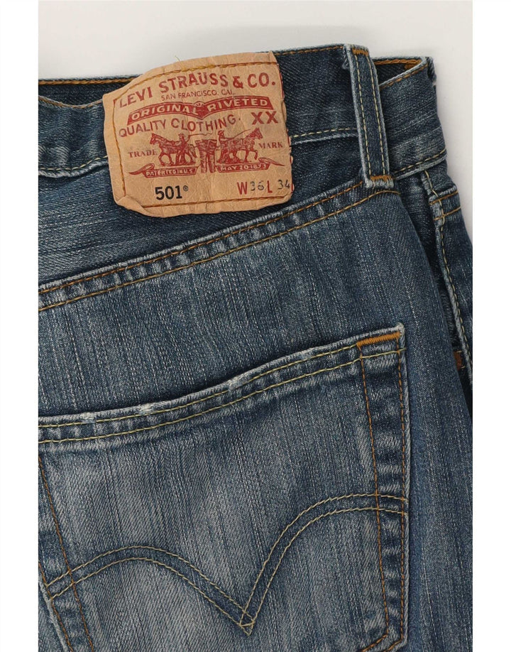 Jeans Levis 501 Straight Masculino W36 L34 Azul