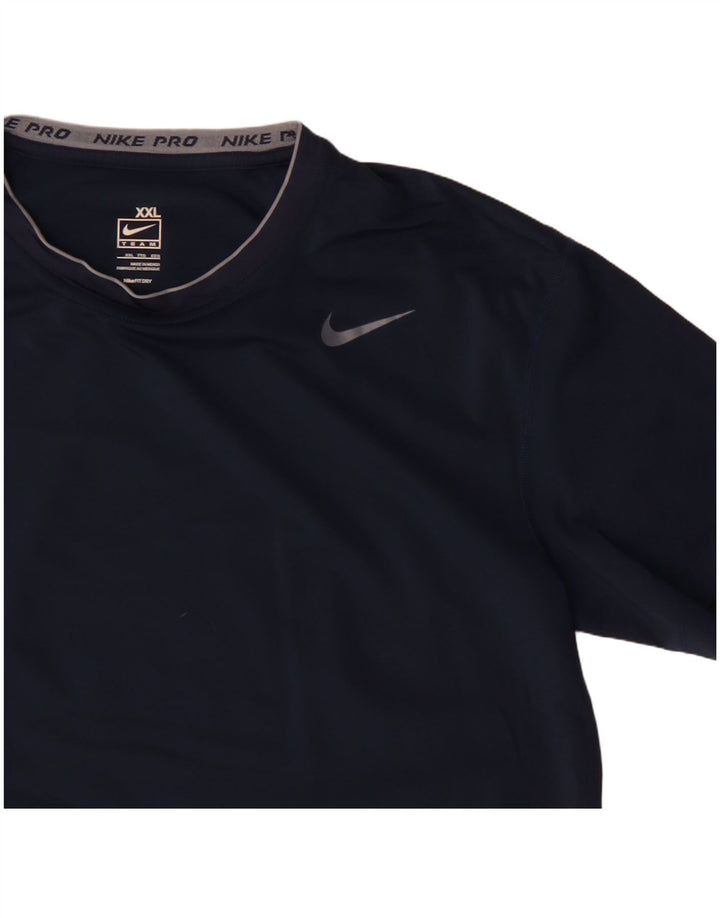 Camiseta Nike Meninos Top 14-15 Anos 2XL Azul Marinho Poliéster