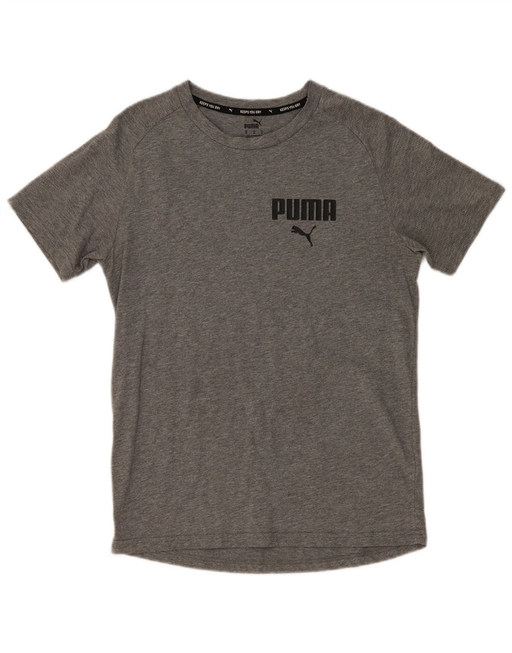 Camiseta masculina Puma Graphic Top cinza médio manchado