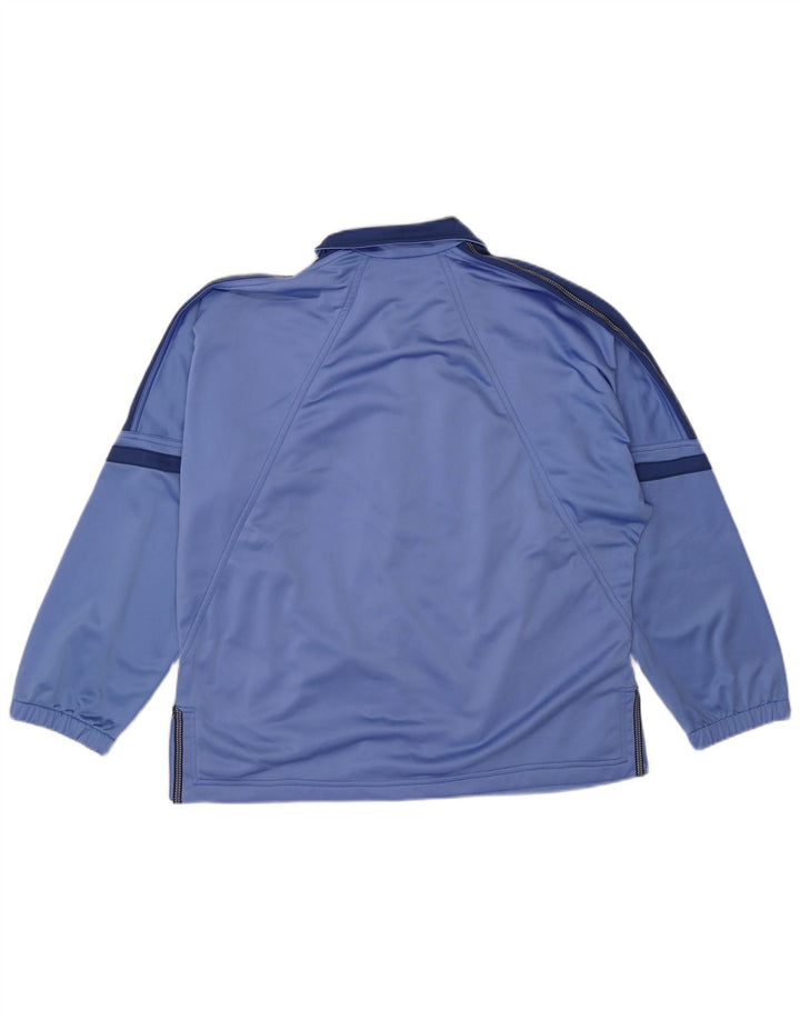 Diadora Womens Oversized Tracksuit Top Jacket UK 12 Medium Blue Colourblock