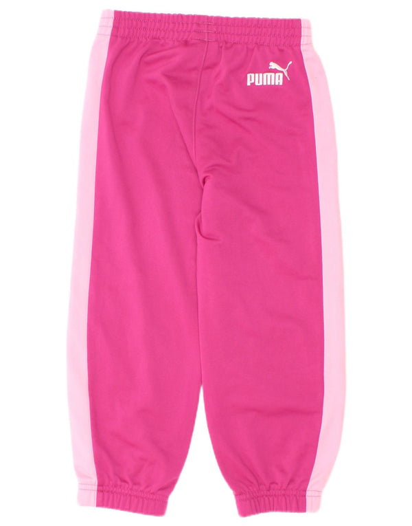 Calça de treino feminina Puma feminina joggers 2-3 anos rosa colorblock